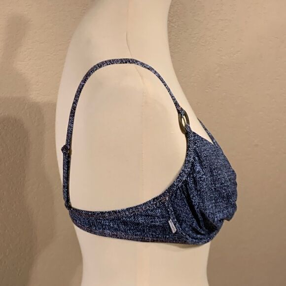 Captiva Blue Underwire Bikini Top M Denim Bra - Picture 4 of 13